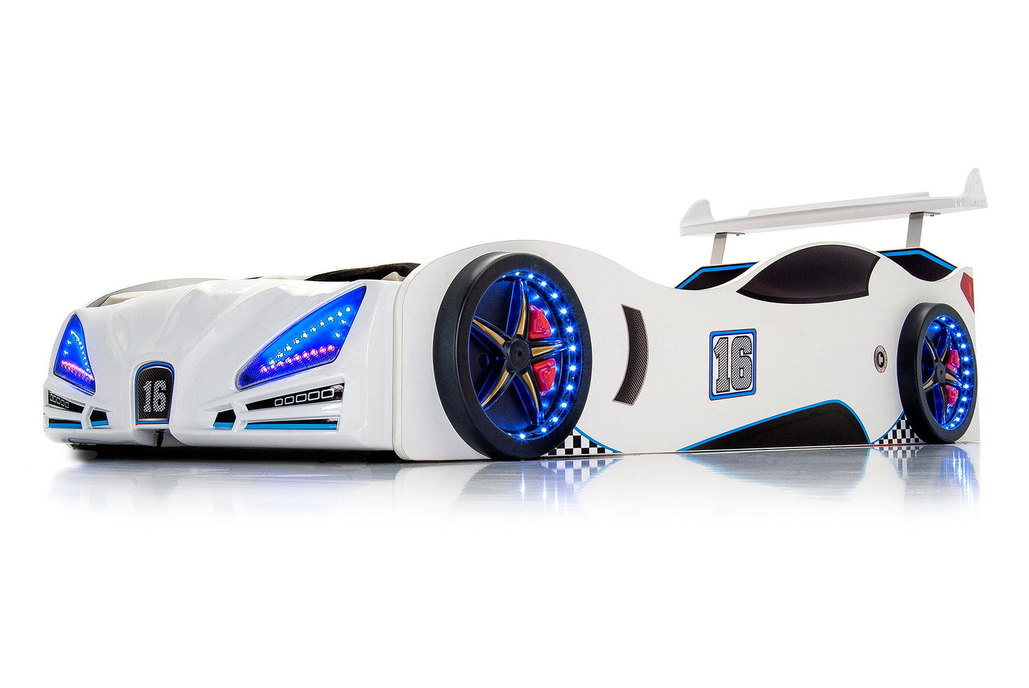 PRE-ORDER White F1 Race Car Bed, Made In Europe, ARRIVES AUSTRALIA LATE APRIL