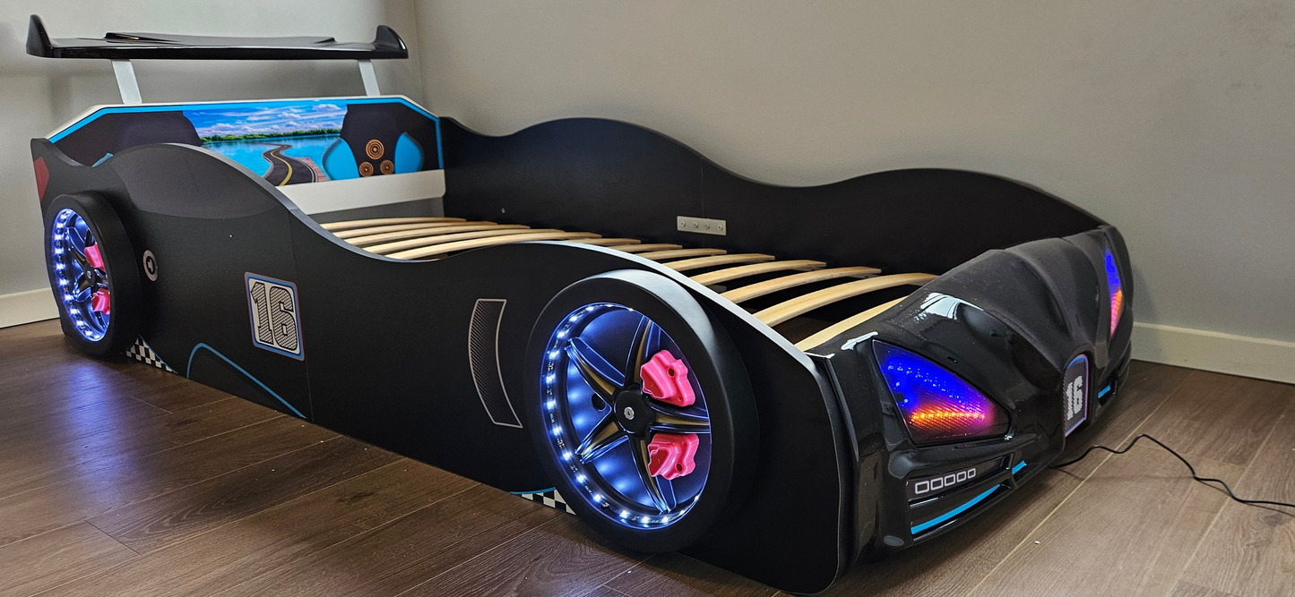 Black F1 Race Car Bed, Made In Europe