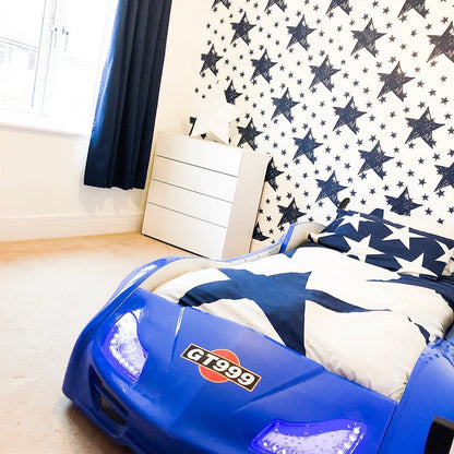 Instock Blue Lambo Race Car Bed