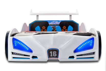 PRE-ORDER F1 White Race Car Bed, WILL BE AVAILABLE FOR COLLECTION MID MAY