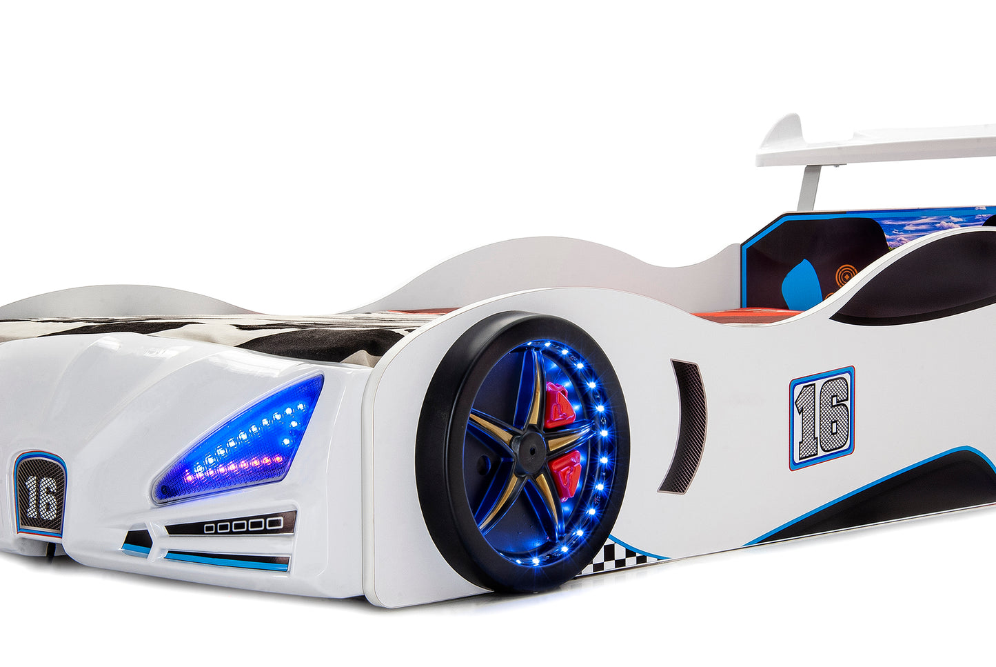 PRE-ORDER F1 White Race Car Bed, WILL BE AVAILABLE FOR COLLECTION MID MAY