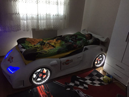 PRE-ORDER White Lambo Race Car Bed WILL BE AVAILABLE FOR COLLECTION MID MAY