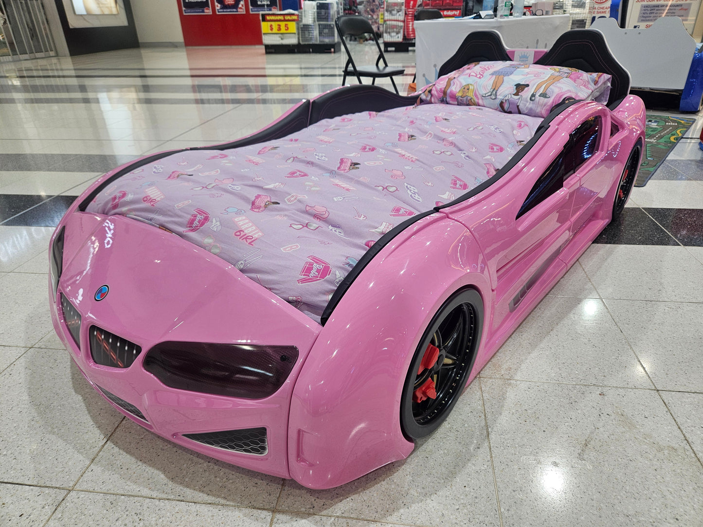 Barbie Hot Pink Roadster Race Car Bed