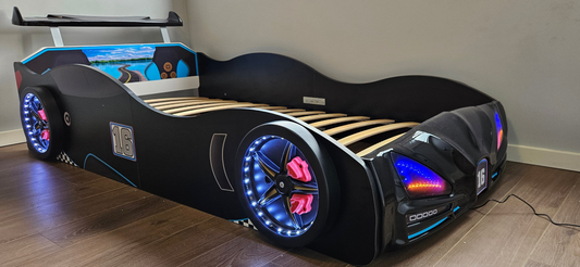 Black F1 Race Car Bed, Made In Europe